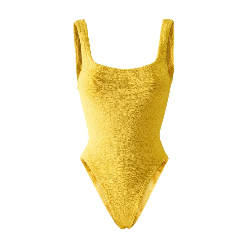 Square Neck Swimsuit Sunflower