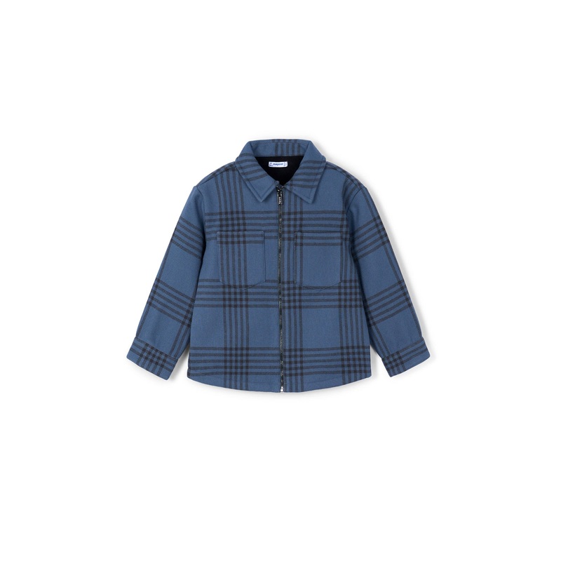 Check Jacket Steel Blue