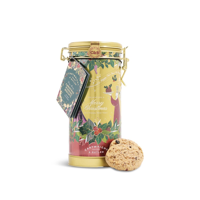 Christmas Pudding Biscuits in Musical Tin 200g