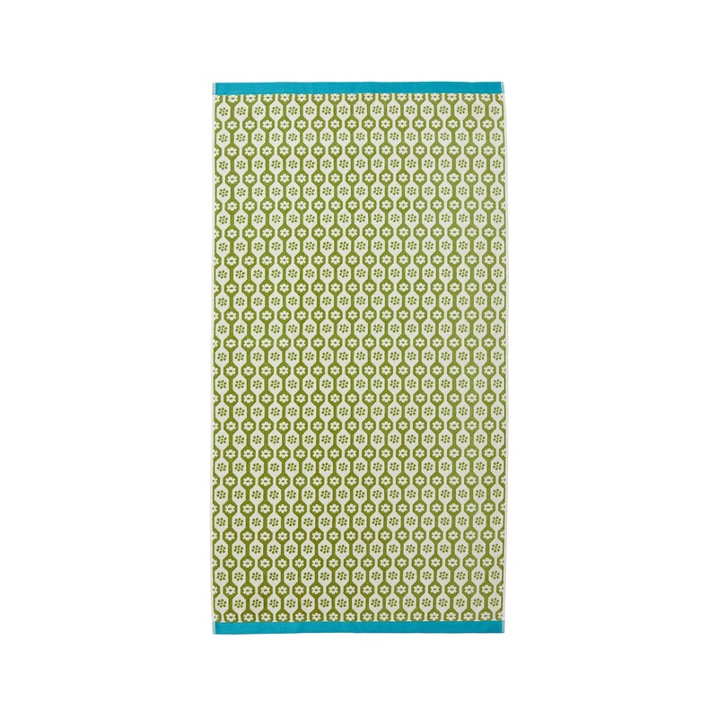 Daisy Bath Sheet Green