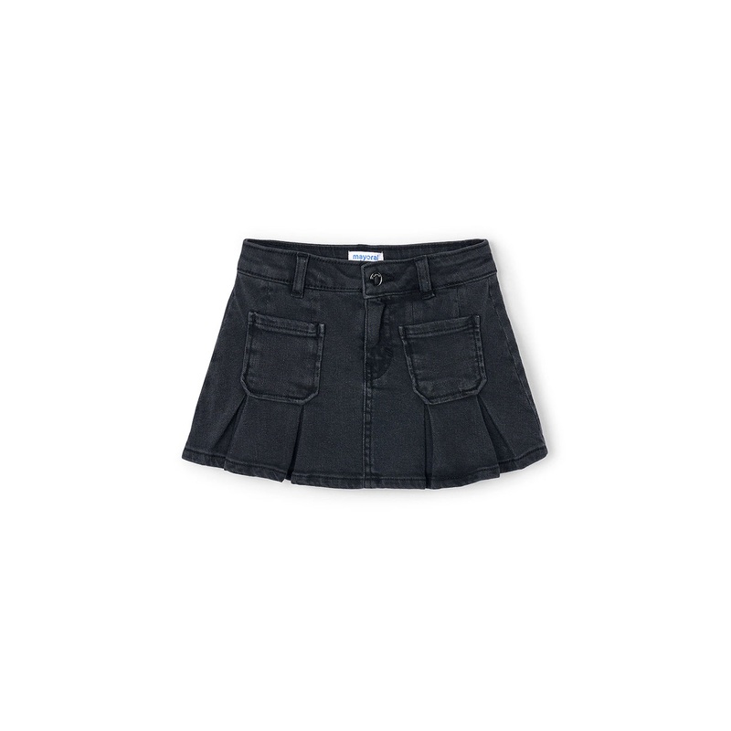 Denim Skirt Charcoal Grey