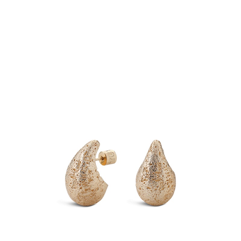 Dome Earrings Large Gold