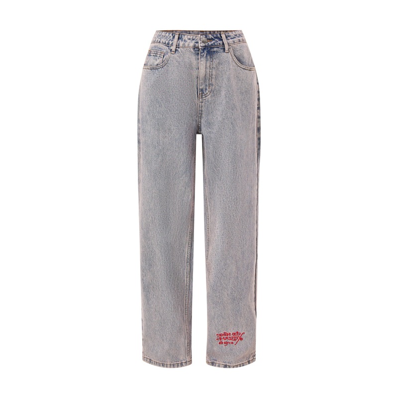 Dragon and Sword Relaxed Jeans Purple