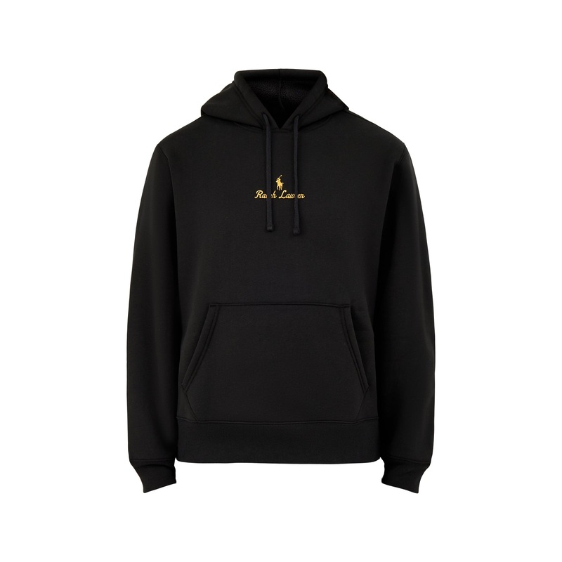 Gold Logo Hoodie Black