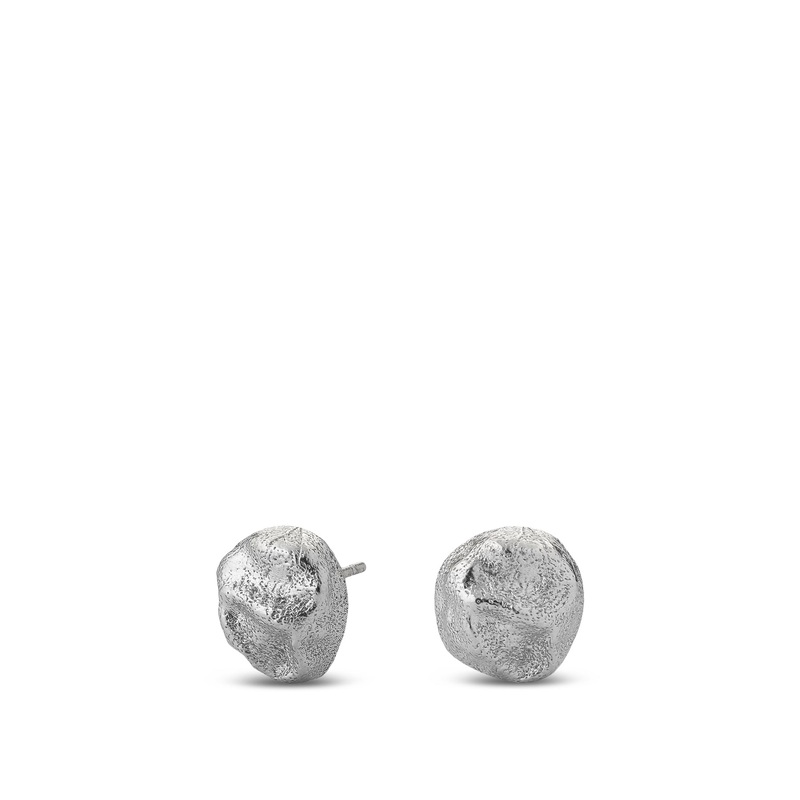Halo Earrings Small Silver