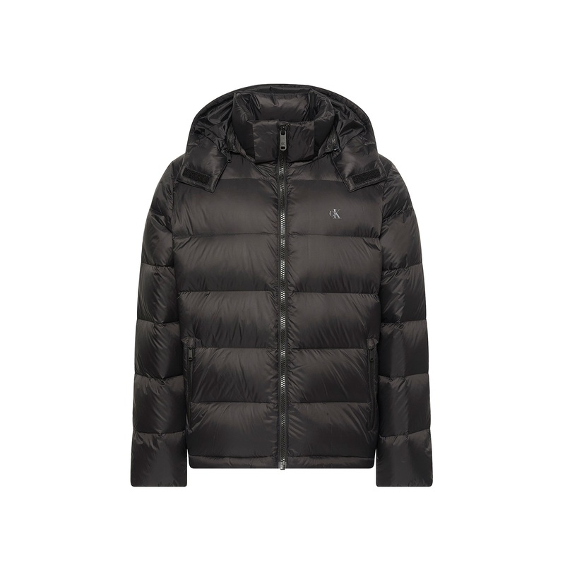 Hooded Down Puffer Jacket Black