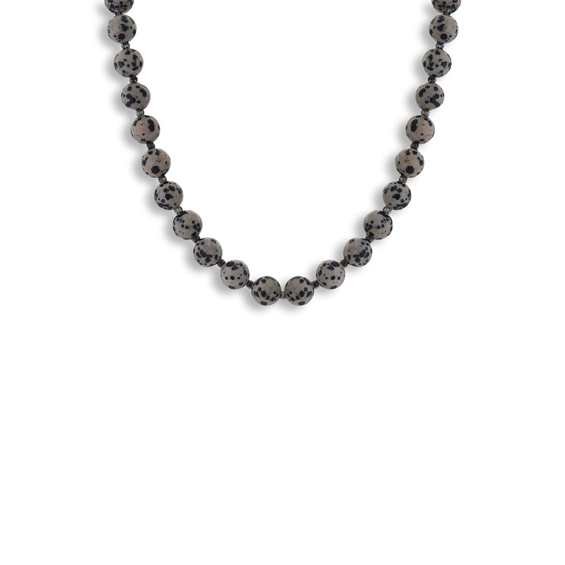 Jasper Beaded Necklace Gold