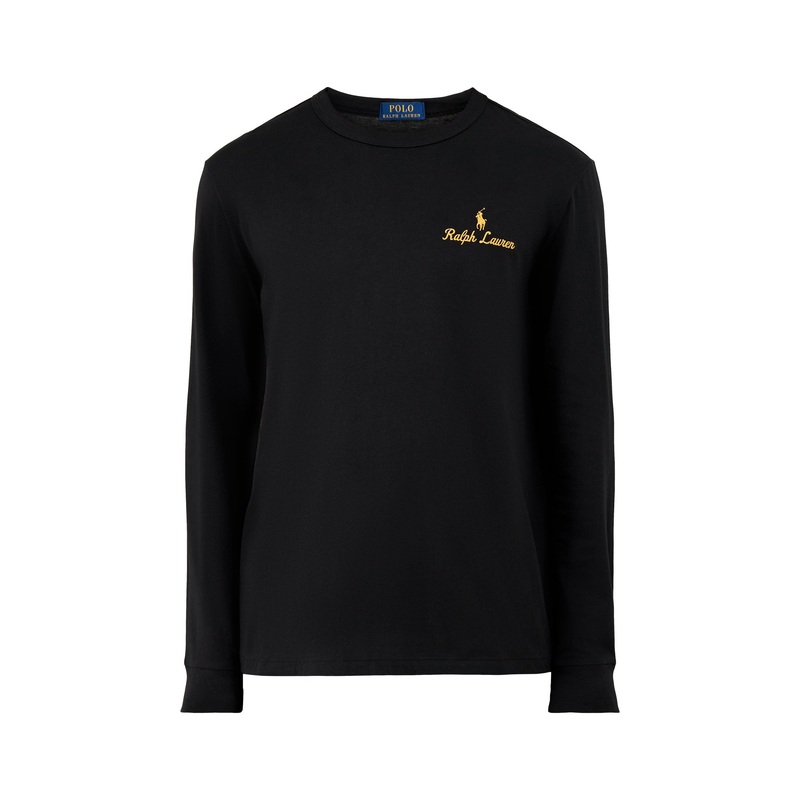 Long-Sleeve Cotton T-Shirt Black
