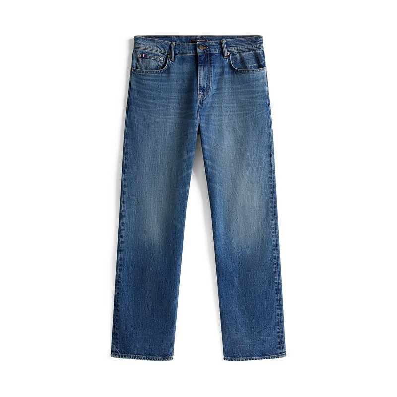 Relaxed Straight Leg Jeans Blue