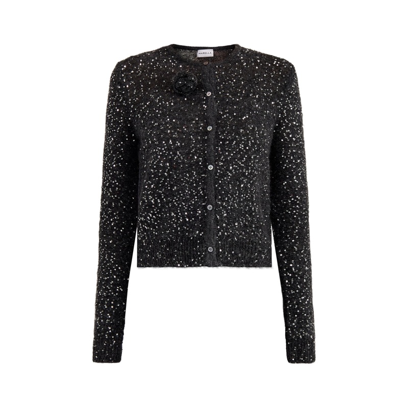 Saba Sequin Cardigan Grey