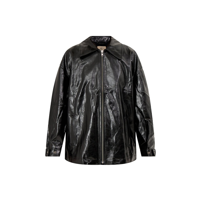 Sloane Vegan Leather Jacket Black