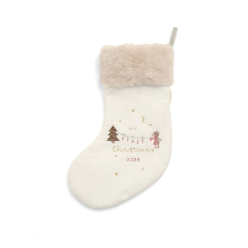 Small Christmas Stocking My First Christmas 2025 Neutral