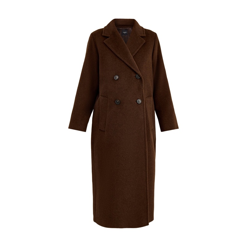 Zufolo Double Breasted Coat Chocolate