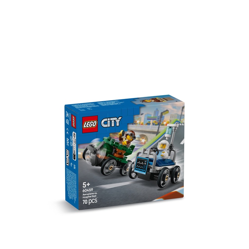 Airplane vs Hospital Bed Race Car Pack 60459