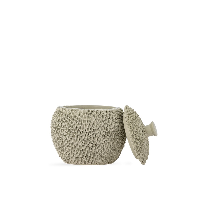 Briar Jar with Lid Grey