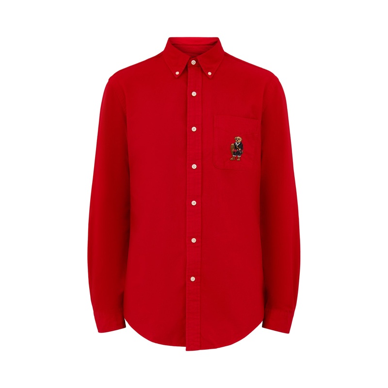 Brushed Oxford Shirt Red