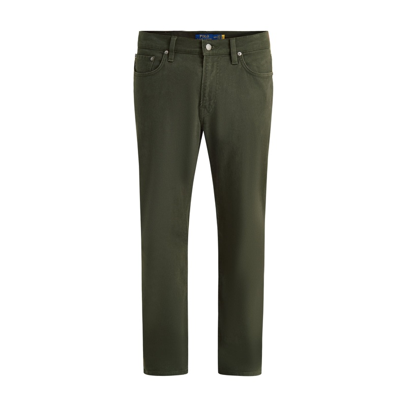 Brushed Twill 5-Pocket Trousers Olive