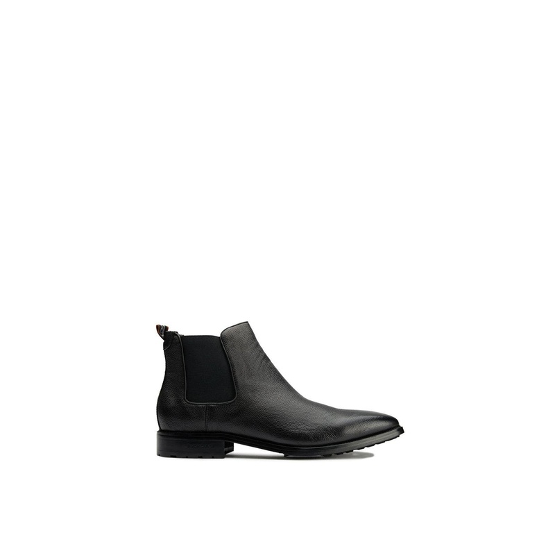 Clover Leather Chelsea Boots Black