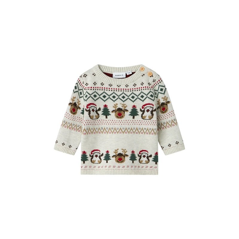 Long Sleeve Knit Peyote Melange