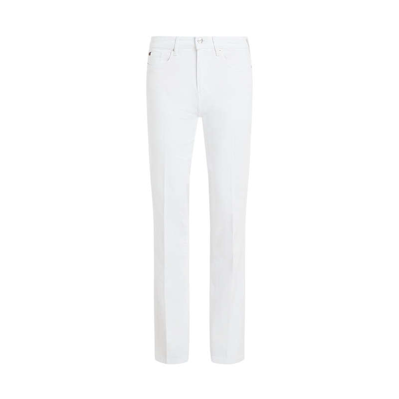 Mid-Rise Bootcut Jeans White