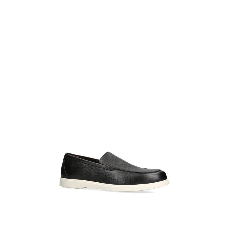Tuscany Grain Leather Loafers Black