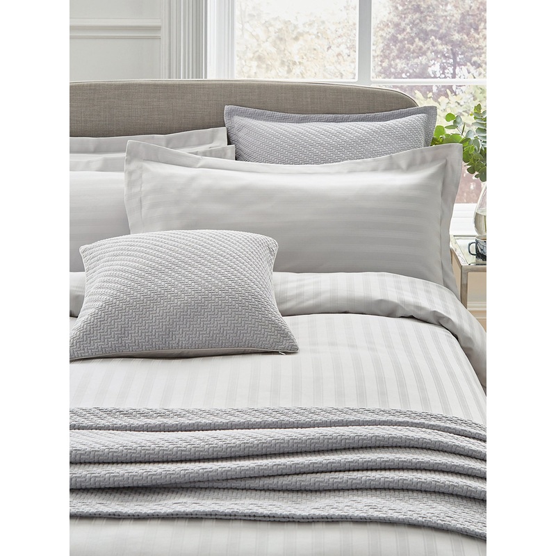 Adan Silver Double Duvet Cover