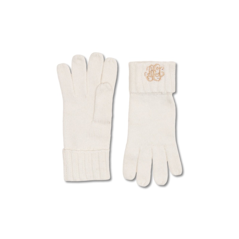 Crest Embroidered Gloves Navy