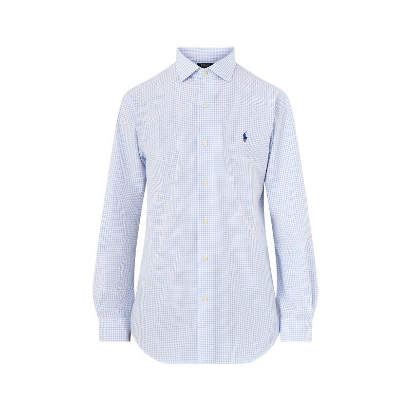Custom Fit Stretch Poplin Tattersall Check Shirt