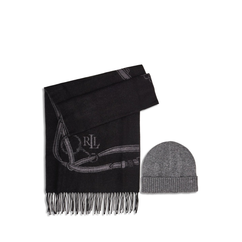Equestrian Hat & Scarf Gift Set Navy