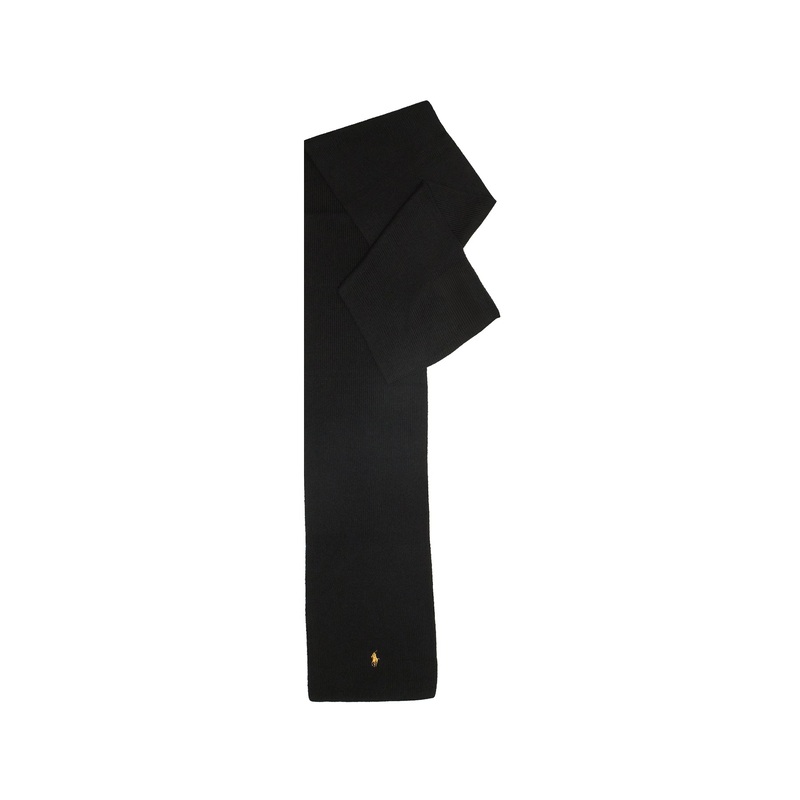 Merino Wool Scarf Black