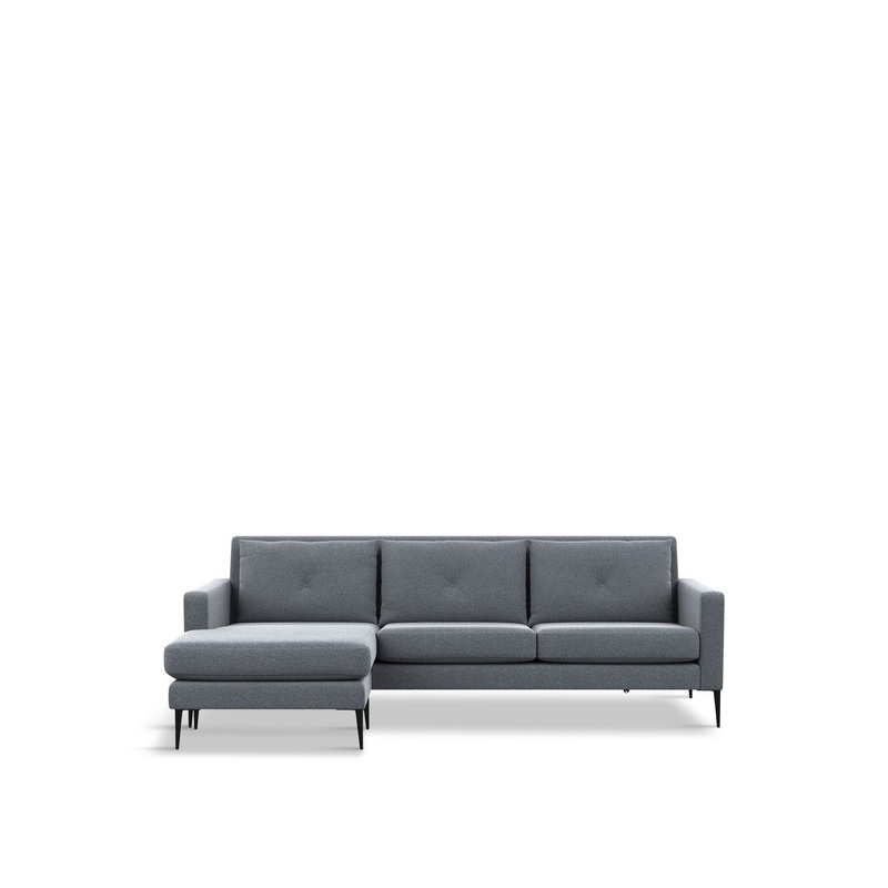 Brunel Corner Chaise Boucle Steel