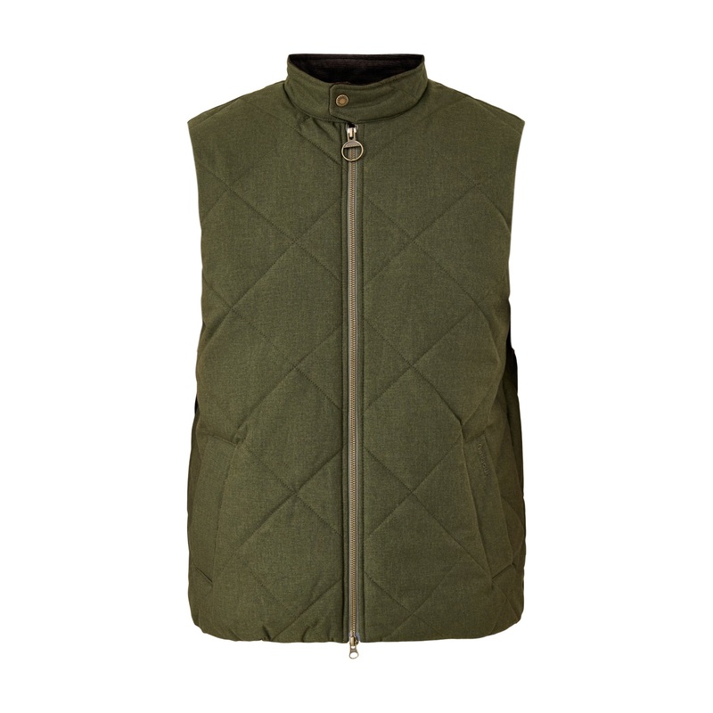 City Harrington Quilted Gilet Olive