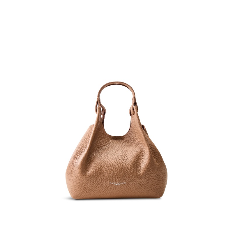 Dua Medium Leather Crossbody Bag Brown