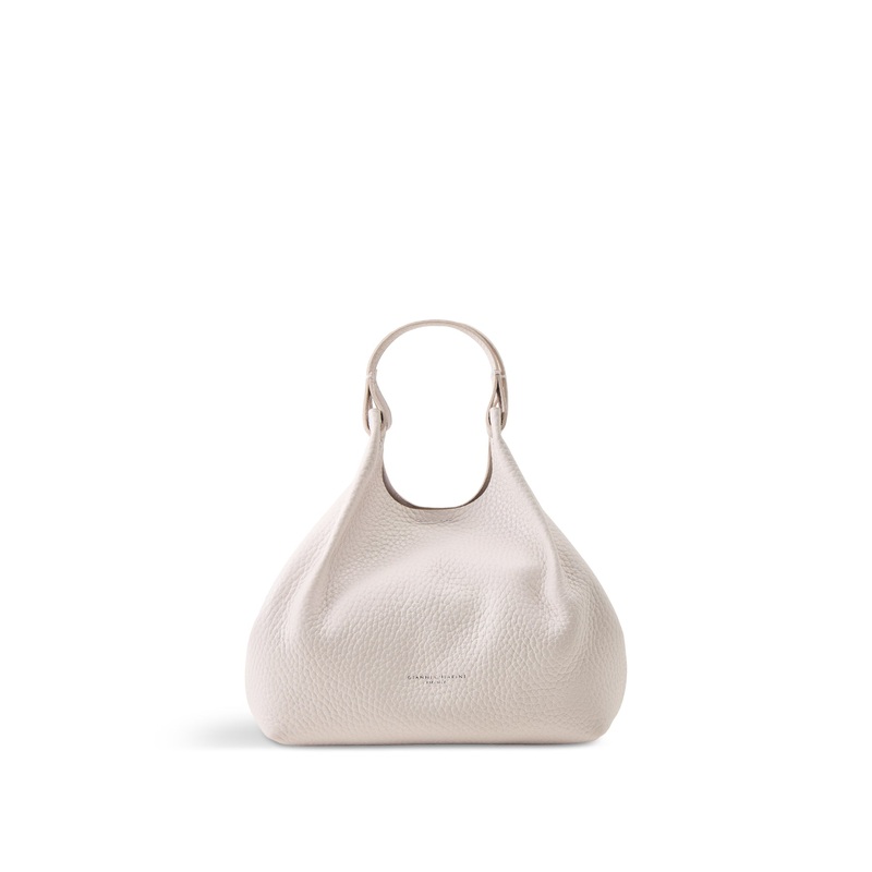 Dua Medium Leather Crossbody Bag White