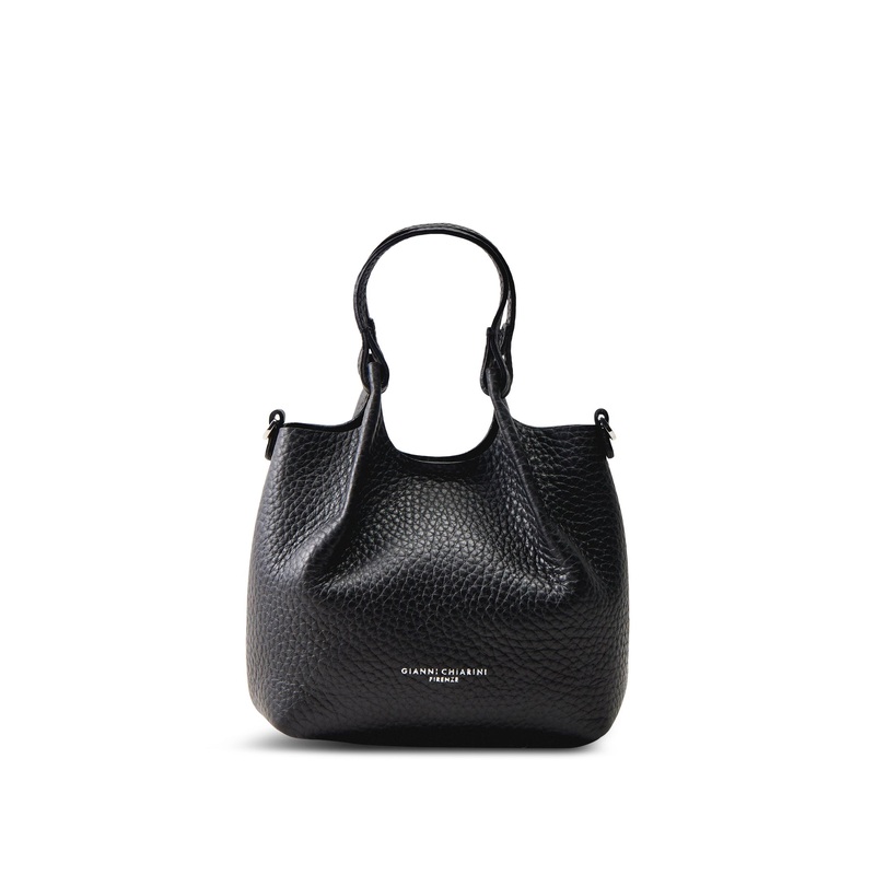 Dua Small Leather Crossbody Bag Black