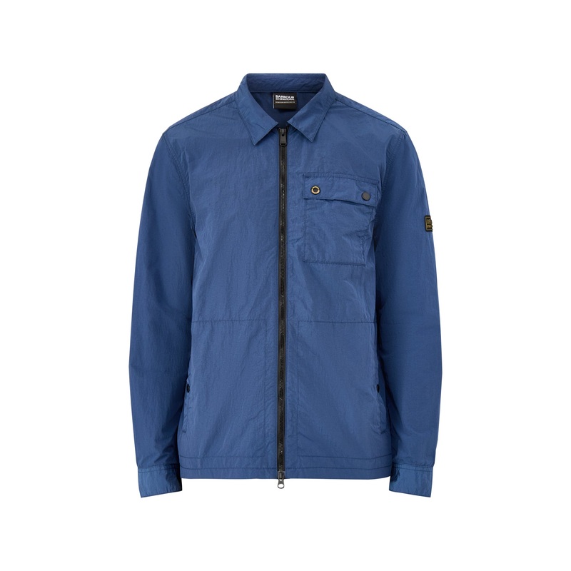 Inline Cotton Overshirt Blue