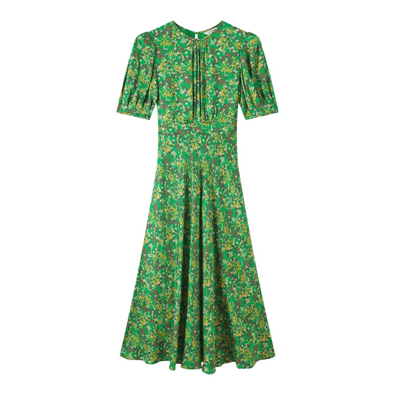 Jem And Yellow Floral Print Midi Dress