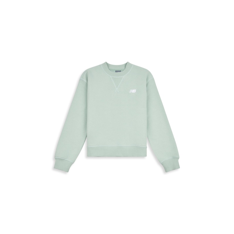 Kids French Terry Small Logo Crew Green