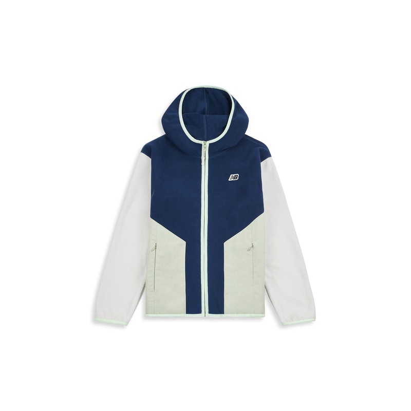 Kids Premium Panelled Fleece Jacket Navy