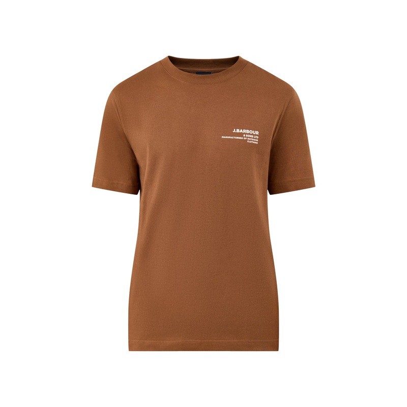 Parkend Photographic Cotton T-Shirt Brown