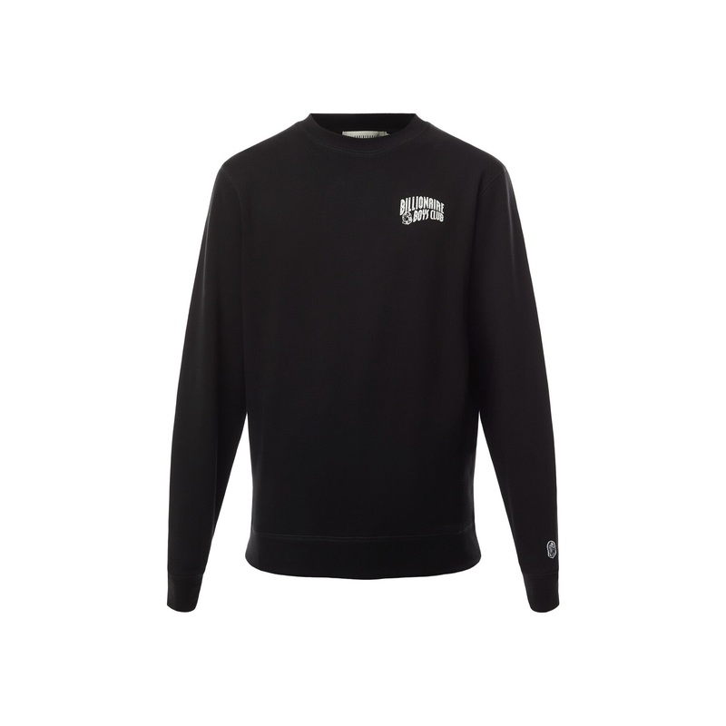 Small Arch Logo Cotton Crewneck Sweatshirt Black
