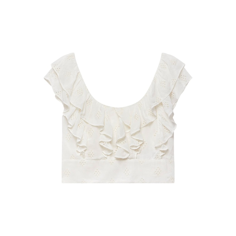 Broderie Crop Top