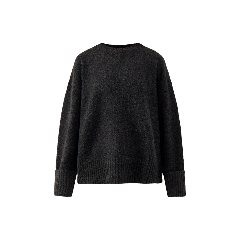 Camille Oversized Borg Jumper Slate Grey