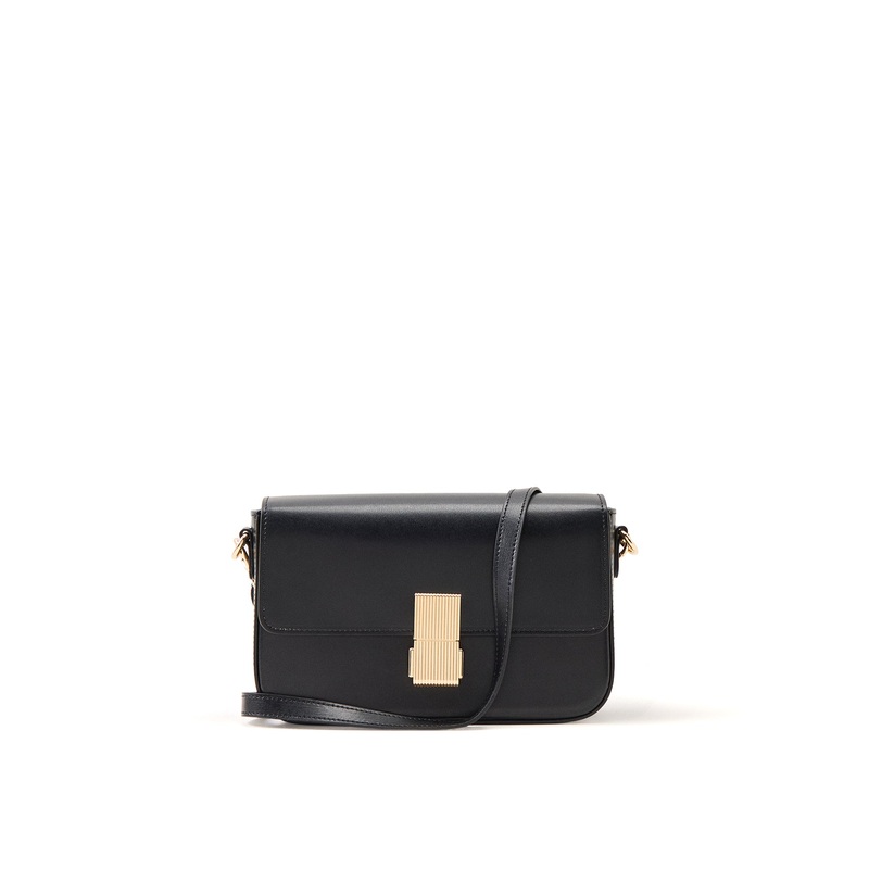 Flora Leather Bag Black