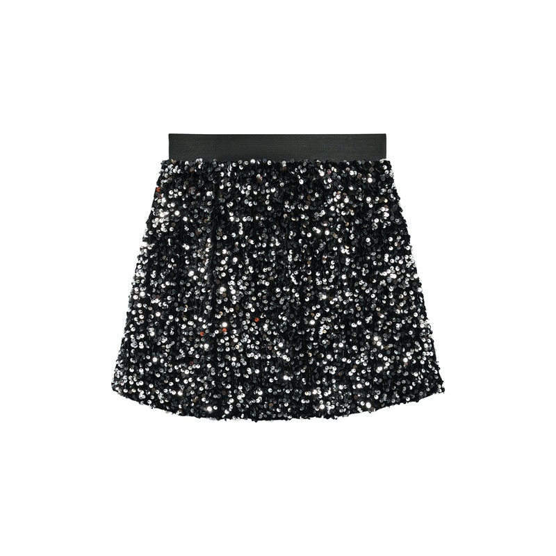 Girls Bella Sequin Skirt Black