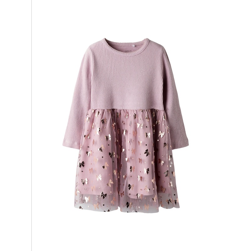 Girls Rosally Long-Sleeve Dress Lilac