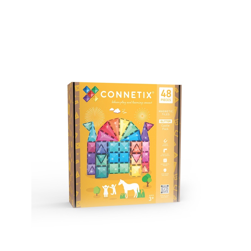 Glitter Castle Magnetic Tile Set 48-Piece