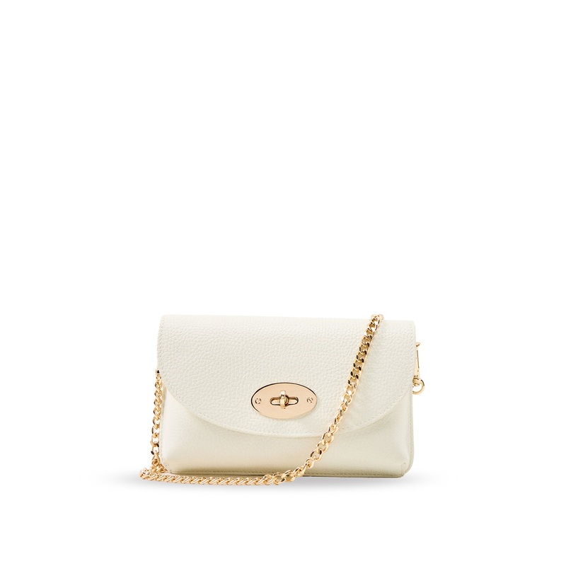 Mila Leather Phone Bag Buttermilk