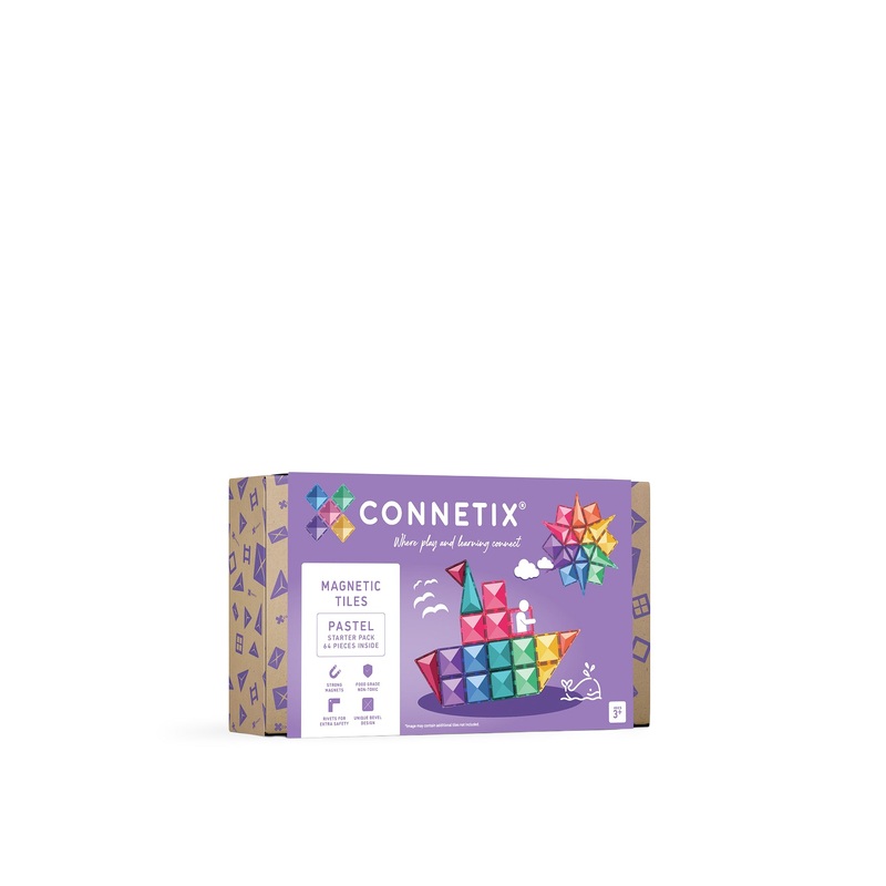 Pastel Starter Magnetic Tile Set 64-Piece