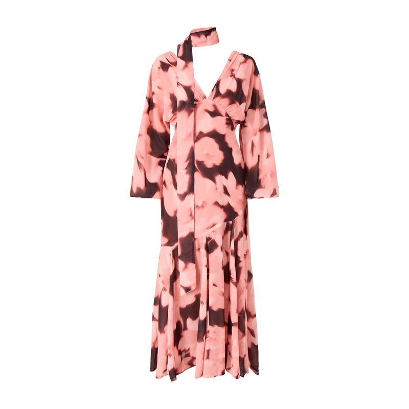 Petula Batwing Maxi Dress Blush Watercolour Floral